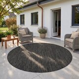 Ayyildiz Carpets Črna okrogla notranja in zunanja preproga ø 80 cm Mira 1450 – | Shoptok.si