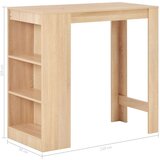 Barski stol s policom boje hrasta 110 x 50 x 103 cm | shoptok.hr