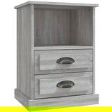 Maison Chic Nočna omarica - Nočna miza siva sonoma 43x36x60 cm, (21689251) Cene