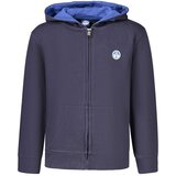 North Sails dječja plava majica s kapuljačom na patentni zatvarač | shoptok.hr