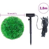  Umjetne kugle od šimšira s LED svjetlima 4 kom zelene 12 cm | shoptok.hr