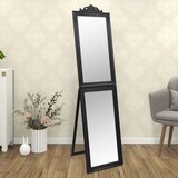 vidaXL Samostojeće ogledalo crno 50x200 cm Cijene