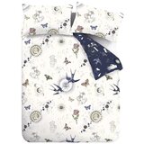 Sassy B Plava/krem posteljina za bračni krevet 200x200 cm Astrology – u