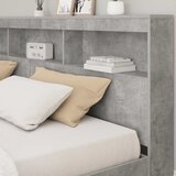 Krevet s policama Beton siva 180 x 200 cm Konstruirano drvo | shoptok.hr