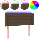 Maison Chic led posteljno vzglavje - vzglavna omarica - nočna omarica temno rjavo 103x16x78/88 cm blago, (21708816) Cene