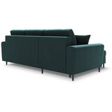 Cosmopolitan Design Petrolej zelena baršunasti sklopiva/s prostorom za odlaganje kutna garnitura Kyoto – | shoptok.hr