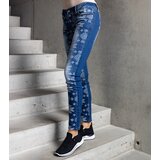 Gemre Blue slim jeans with Meladia pattern | shoptok.hr