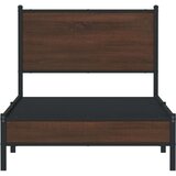 vidaXL Metalni okvir kreveta s uzglavljem smeđa boja hrasta 80x200 cm | shoptok.hr