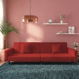 The Living Store Kavč dvosed z ležiščem in dvema blazinama vinsko rdeč žamet - Raztegljiv Kavč, (21484247) | Shoptok.si