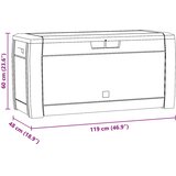  Vrtna kutija za pohranu smeđa 119 x 48 x 60 cm polipropilen | shoptok.hr