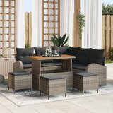 vidaXL 9-dijelni set vrtnih sofa s jastučićima, siva, poliratan | shoptok.hr