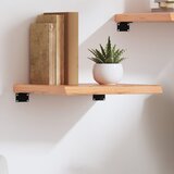 Maison Chic Stenska polica - Viseča Polica svetlo rjava 40x40x(2-4) cm trdna hrastovina, (21784525) | Shoptok.si