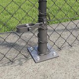  Ograde od lanca s betonskom podlogom 10 x 1,6 m Siva Mreža | shoptok.hr