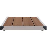  Vanjska podloga za tuš WPC i nehrđajući čelik 110 x 62 cm smeđa | shoptok.hr