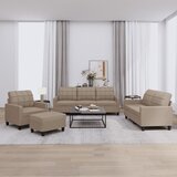  4-dijelni set sofa s jastucima boja cappuccina od umjetne kože | shoptok.hr