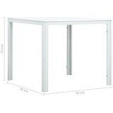  Stolić za kavu bijeli 78 x 78 x 74 cm HDPE s izgledom drva | shoptok.hr