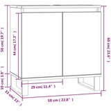 vidaXL kupaonski ormarić sjajni bijeli 58x33x60 cm konstruirano drvo | shoptok.hr
