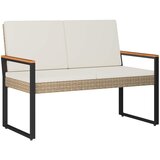  Vanjska klupa Bež i krem bijela 107 x 61 x 80 cm poliratan | shoptok.hr