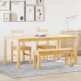 vidaXL 4 kosi jedilnega kompleta panama masivni les borovega lesa | Shoptok.si
