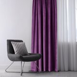 AmeliaHome Curtain VELVET color violet style classic silver eyelets type of material - textiles velvet 140x245 | shoptok.hr