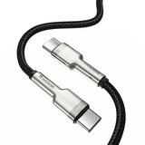 Baseus kabel Type-C na Type-C PD100W Power Delivery Cafule kovinski kabel 1 meter črn | Shoptok.si