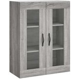 vidaXL Visoka komoda siva sonoma 69,5x34x180 cm inženirski les | Shoptok.si