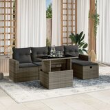 vidaXL 6-dijelni set vrtnih sofa od poliratana s jastucima sivi | shoptok.hr
