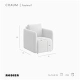 Rodier Siv žameten fotelj Chaum – | Shoptok.si