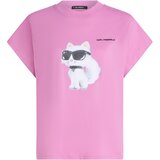 Karl Lagerfeld Majica nude / eozin / črna / bela Cene