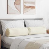 vidaXL Blazine 2 pcs krema Ø 25 x 70 cm Žametna tkanina | Shoptok.si