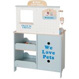 Kinder Home Dječja veterinarska klinika igračka – drveni veterinarski centar s priborom i plišanim psom, 89 × 57 × 30 cm Cijene