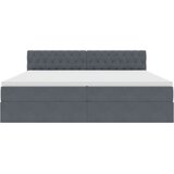  s od storage s uzglavljem Tamno siva 200 x 200 cm Baršun | shoptok.hr