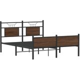 Okvir kreveta bez madraca smeđi hrast 137x190 cm izrađeno drvo | shoptok.hr
