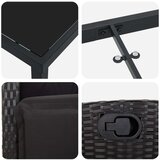  5-dijelni set vrtnih blagovaonskih stolica crni poli ratan | shoptok.hr
