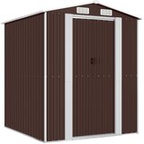  Vrtno spremište tamnosmeđe 192x191x223 cm pocinčani čelik | shoptok.hr