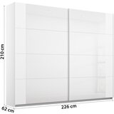 Rauch Möbel omara z drsnimi vrati, bela, bela, visoki sijaj | Shoptok.si
