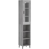 Maison Chic Visoka omara - Komoda - Predalnik siva sonoma 34,5x34x180 cm inženirski les, (21721175) | Shoptok.si
