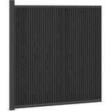vidaXL Panel ograde WPC i aluminij Crna - Crna 173 x 186 cm Cijene