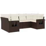  6-dijelni set vrtnih sofa od poliratana s jastucima smeđi | shoptok.hr