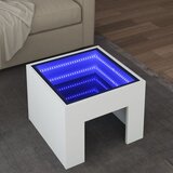 Furnova Klubska mizica z neskončnimi LED bela 40x40x30 cm, (21914419) Cene