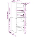  Highboard 2 pcs Staro drvo 69.5 x 34 x 180 cm Konstruirano drvo | shoptok.hr