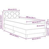 Box Spring Krevet s Madracem Plavi 80x200 cm Tkanina | shoptok.hr