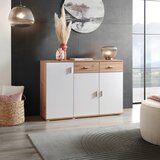 Boxxx komoda, bela, hrast artisan | Shoptok.si