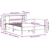 vidaXL Knjižna postelja brez vzmetnice vošč. rjava 140x200 cm borovina | Shoptok.si