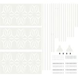  Zaslon za privatnost 100 x 50 x 180 cm Čelik Bijela | shoptok.hr