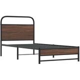  Okvir kreveta bez madraca smeđa boja hrasta 107x203 cm drveni | shoptok.hr