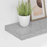  Plutajuća zidna polica siva boja betona 80 x 23,5 x 3,8 cm MDF | shoptok.hr