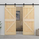  Klizna vrata s priborom za montažu 100x210 cm masivna borovina Cijene