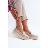 EVENTO Light Beige Women's Suede Moccasins Filidia | Shoptok.si