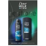 Dove SET (M) Restore Clean Comfort, Sg 250ML + Deo Spray Advanced 150ml Cene